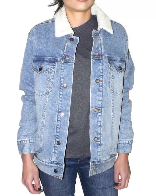 Threadfast Unisex Sherpa-Lined Denim Jacket - 372J