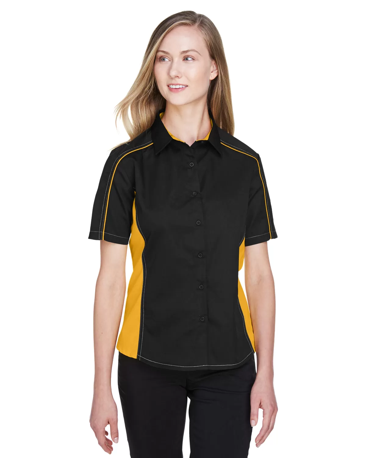 Ash City - North End 77042 Ladies' Fuse Colorblock Twill Shirt