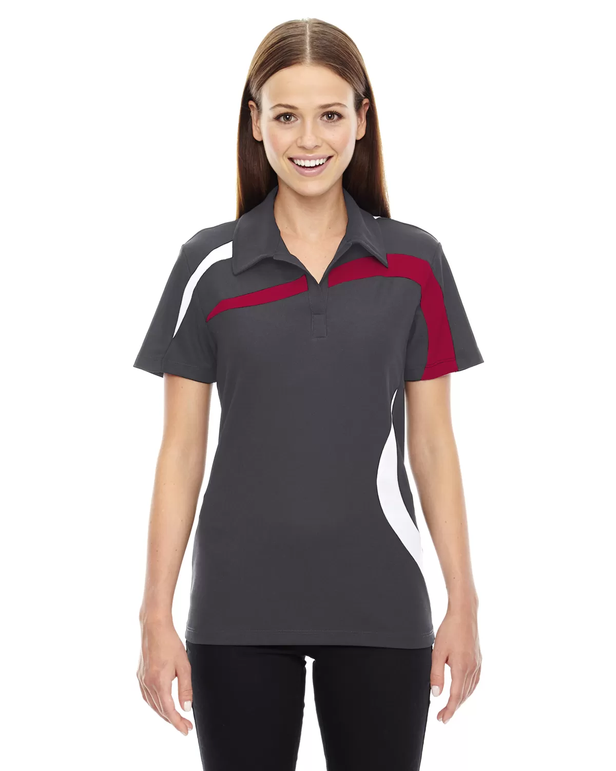 Ash City - North End 78645 Ladies' Impact Performance Polyester Piqué Colorblock Polo