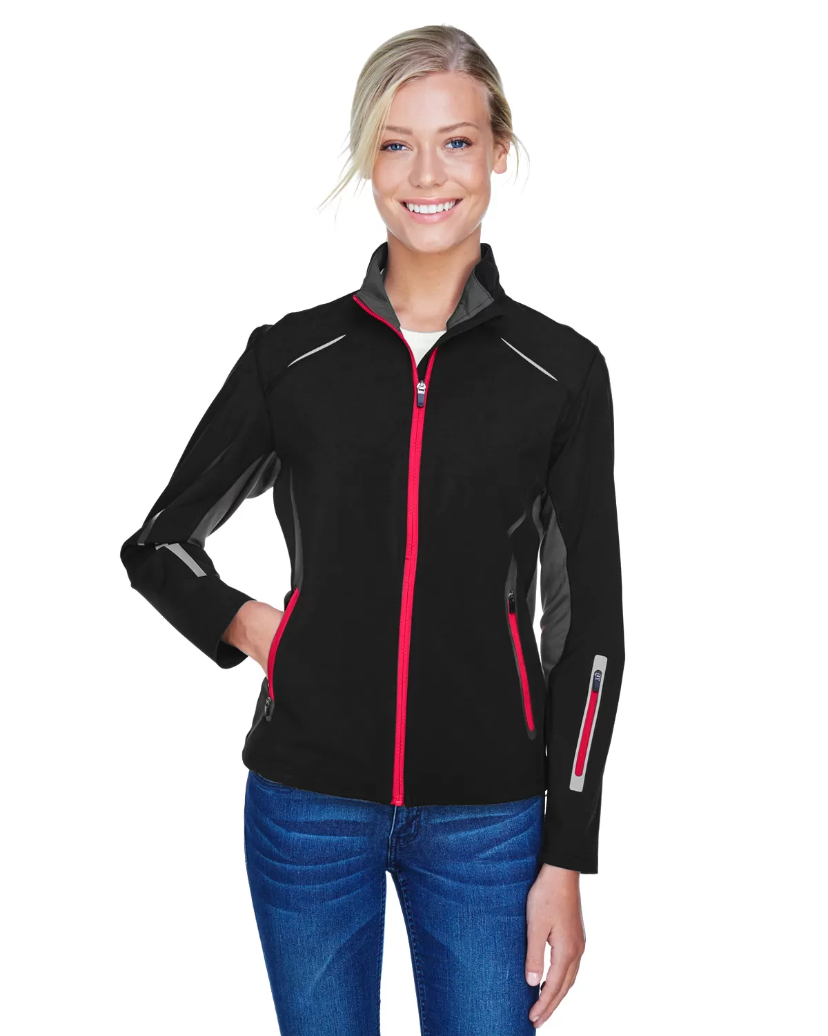 Ash City - North End 78678 Ladies' Pursuit Three-Layer Light Bonded Hybrid Soft Shell Jacket with Laser Perforation