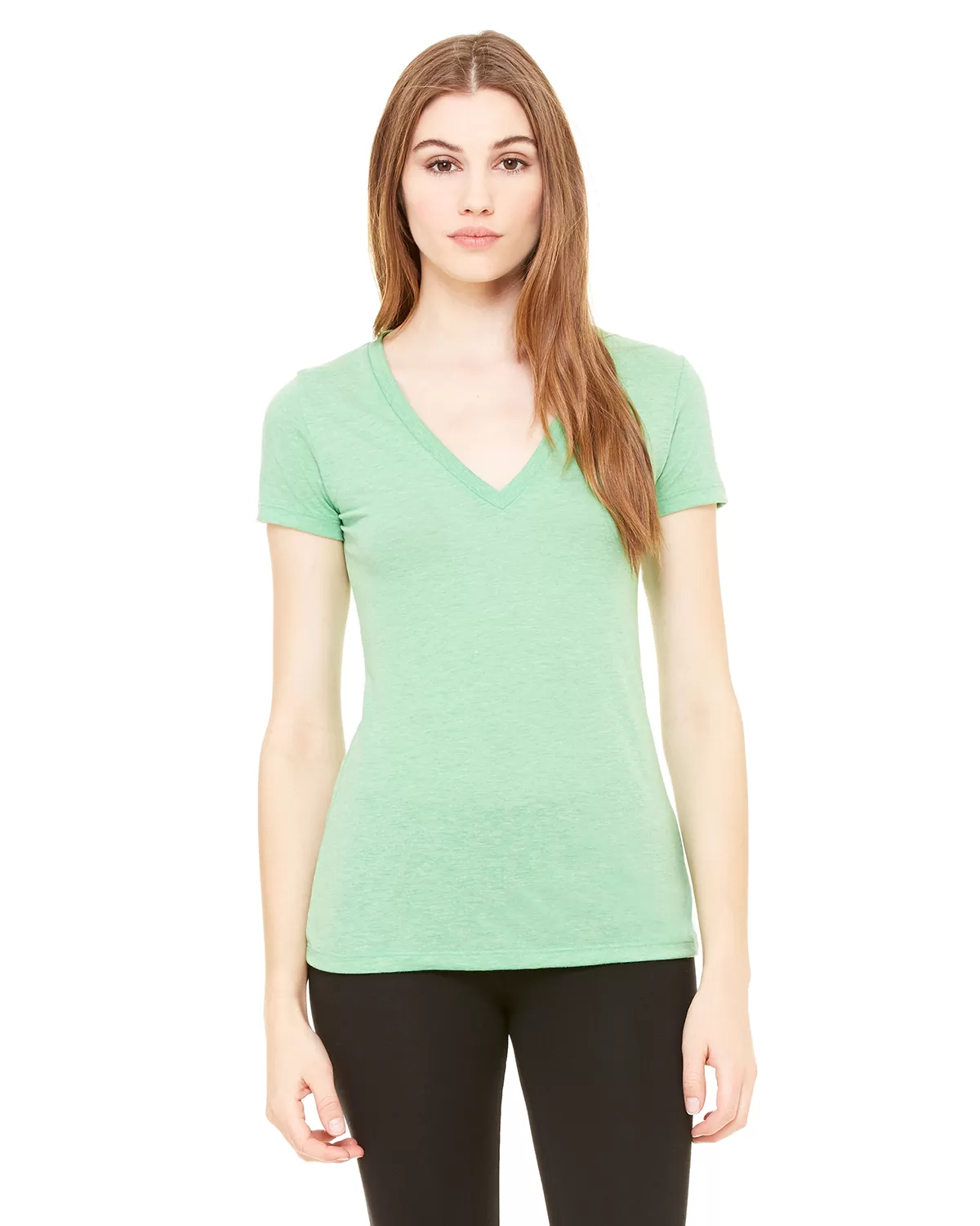 Bella + Canvas 8435 Ladies' Triblend Short-Sleeve Deep V-Neck T-Shirt