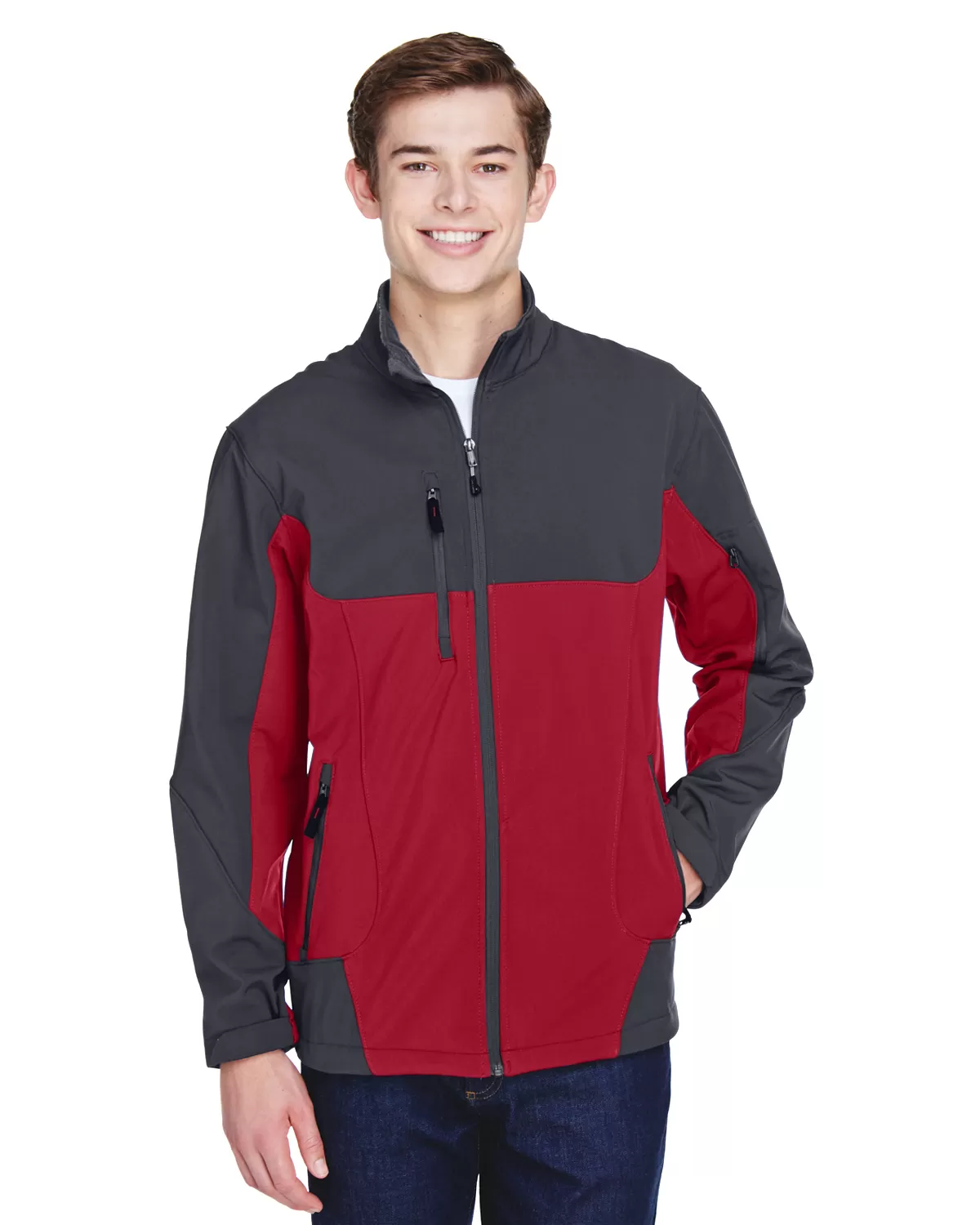 Ash City - North End 88156 Men's Compass Colorblock Three-Layer Fleece Bonded Soft Shell Jacket