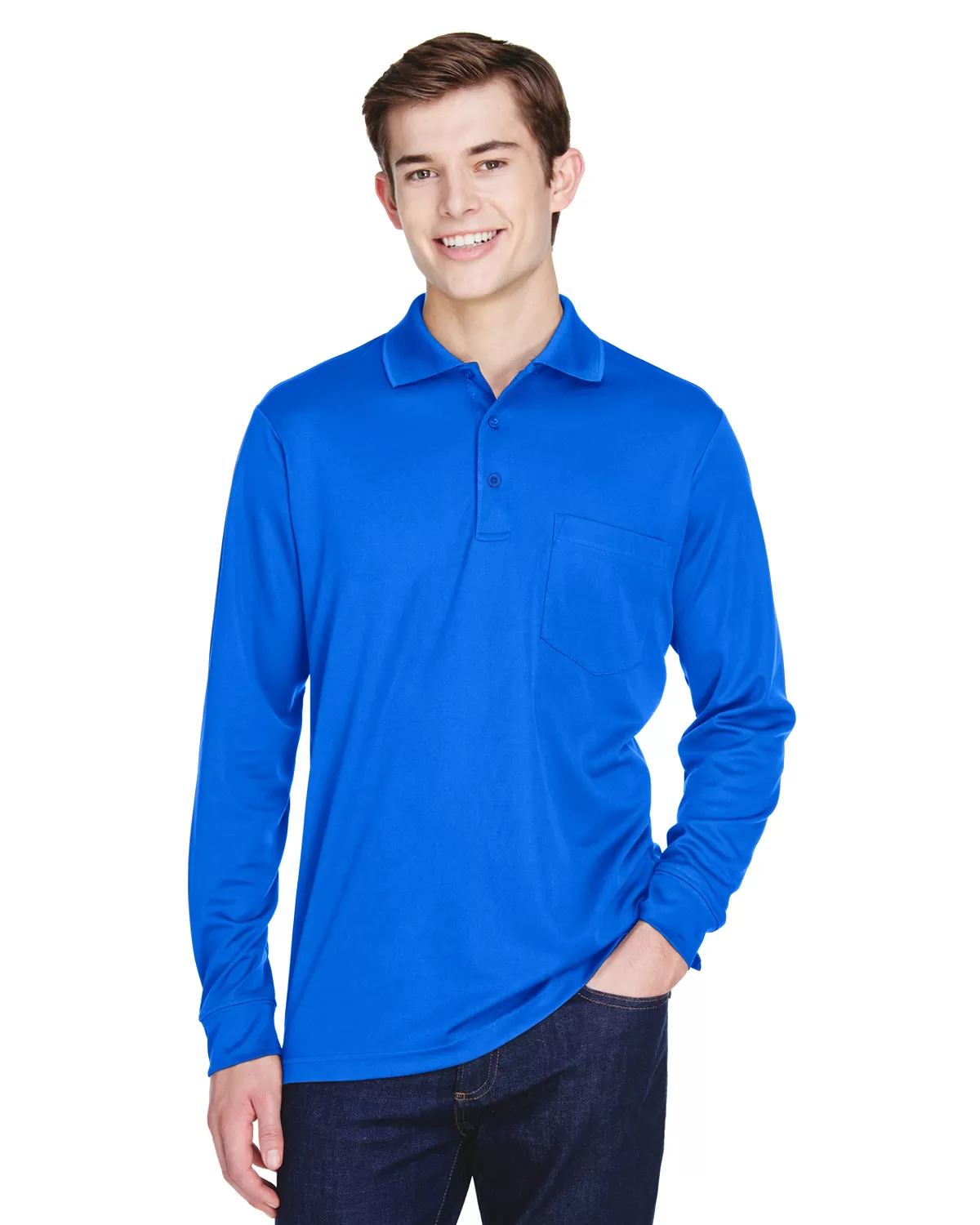 Ash City - Core 365 88192P Adult Pinnacle Performance Long-Sleeve Piqué Polo with Pocket