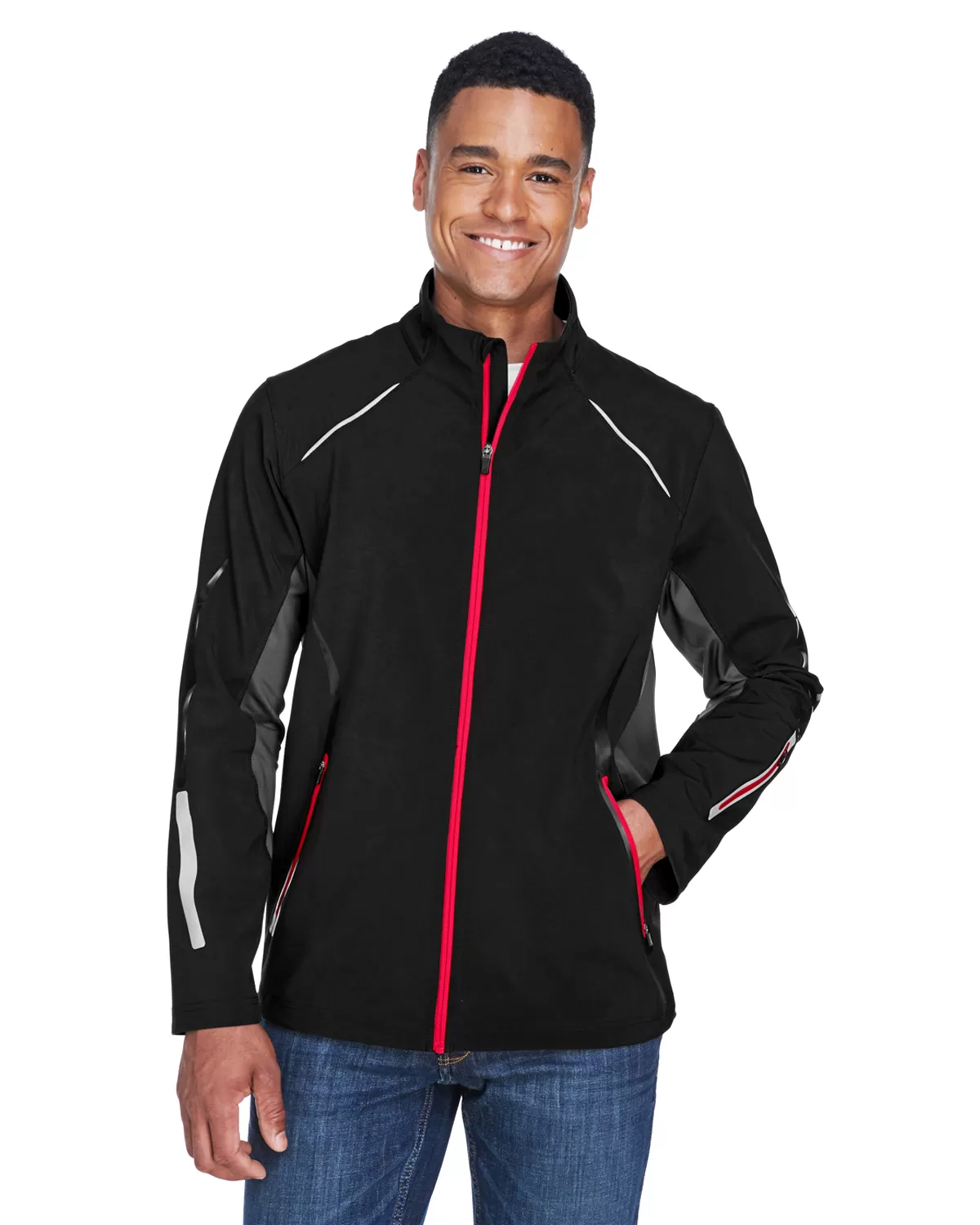 Ash City - North End 88678 Men's Pursuit Three-Layer Light Bonded Hybrid Soft Shell Jacket with Laser Perforation