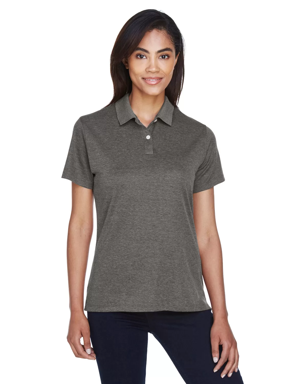 Devon & Jones DG210W Ladies' Pima-Tech™ Jet Piqué Heather Polo