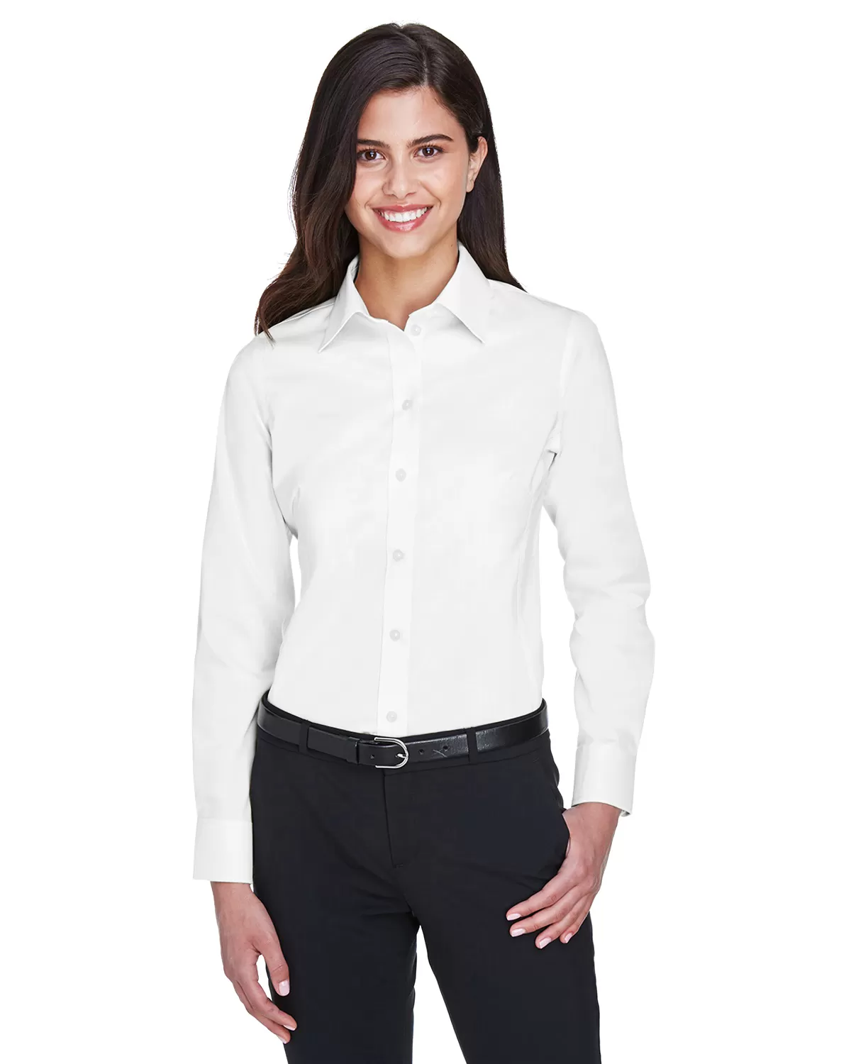 Devon & Jones DG530W Ladies' Crown Woven Collection™ Solid Stretch Twill