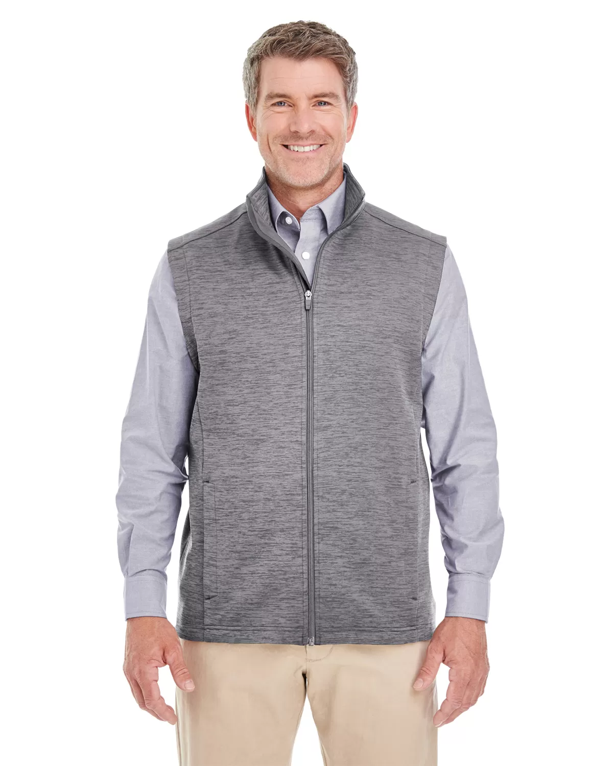 Devon & Jones DG797 Men's Newbury Mélange Fleece Vest