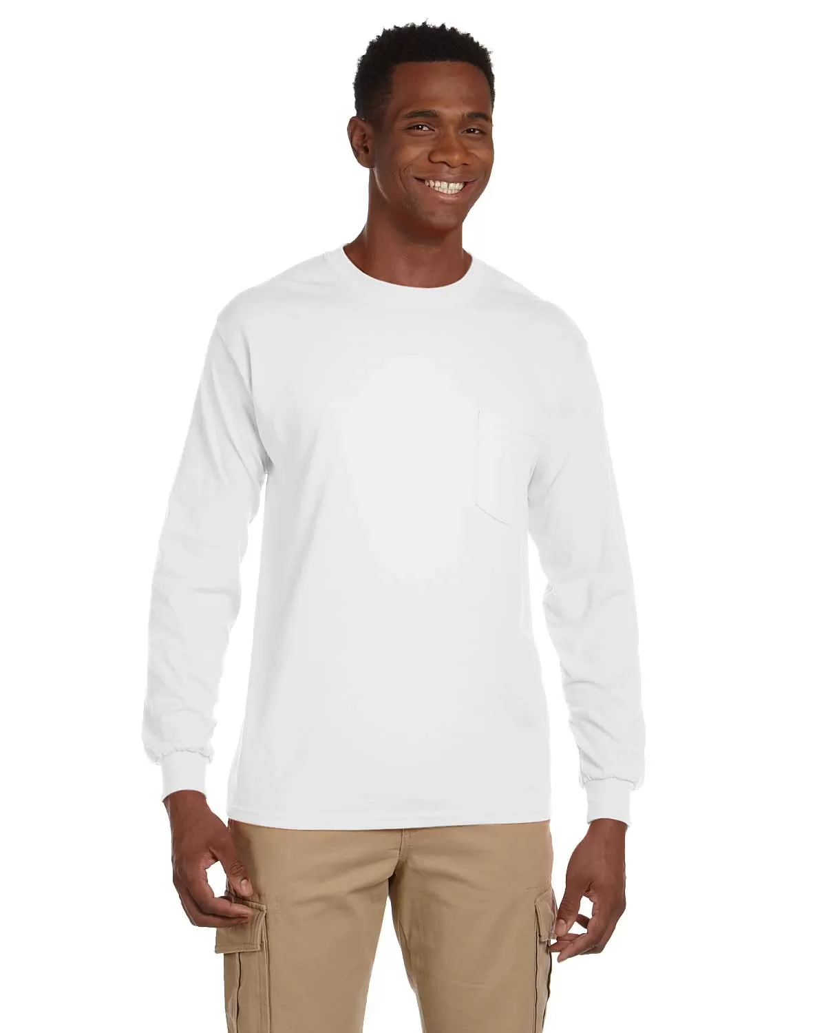 Gildan G241 Adult Ultra Cotton® 10 oz./lin. yd. Long-Sleeve Pocket T-Shirt