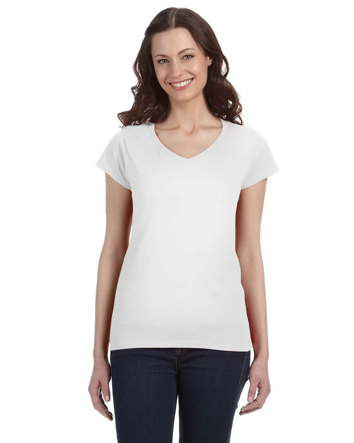Gildan G64VL Ladies' SoftStyle® 4.5 oz. Fitted V-Neck T-Shirt