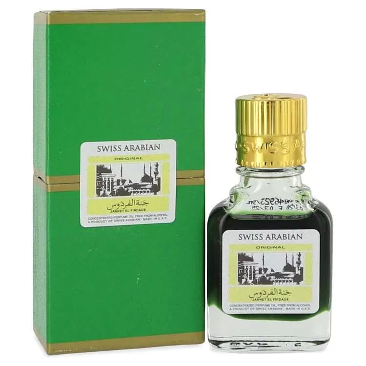 Jannet El Firdaus by Swiss Arabian Concentrated Perfume Oil Free From Alcohol (Unisex Green Attar) for Men