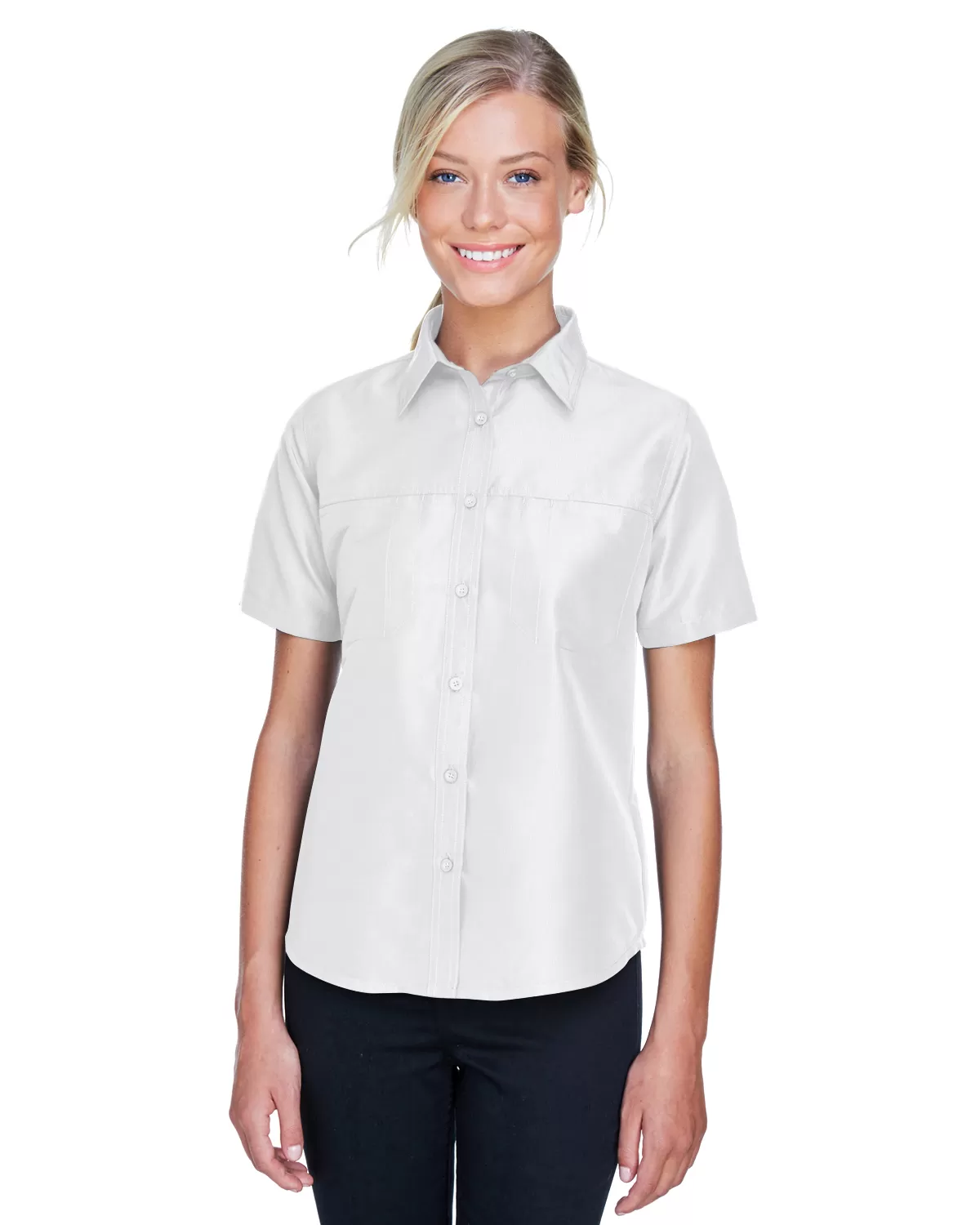 Harriton M580W Ladies' Key West Short-Sleeve Performance Staff Shirt