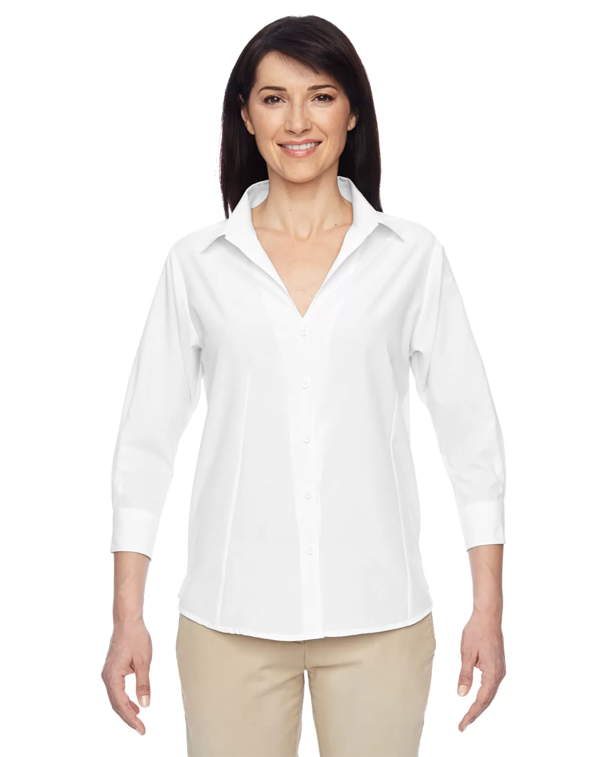 Harriton M610W Ladies' Paradise 3/4-Sleeve Performance Shirt