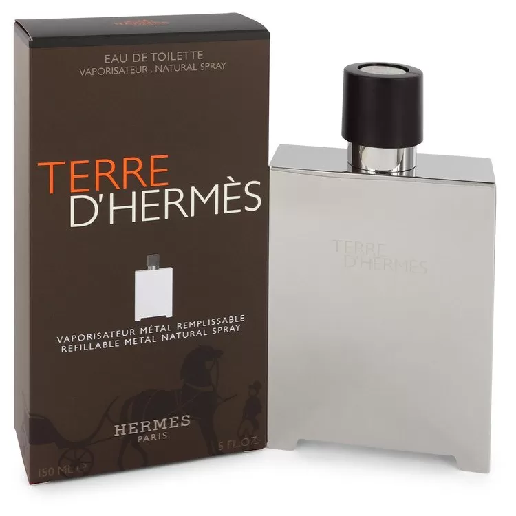 Terre D'hermes Eau De Toilette Spray Refillable (Metal)