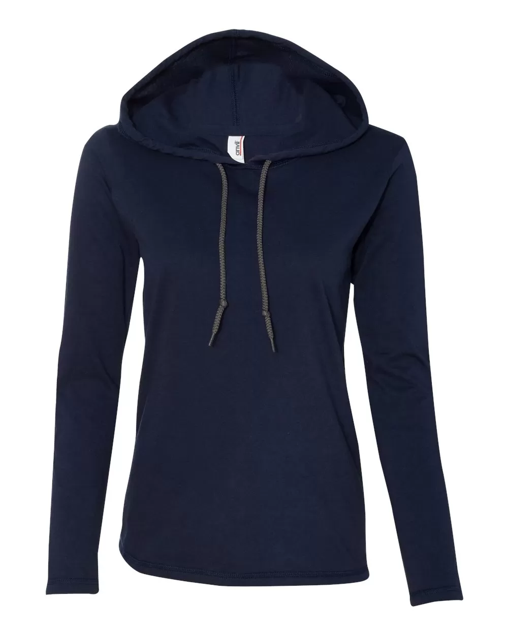 Anvil 887L Women?s Lightweight Hooded Long Sleeve T-Shirt