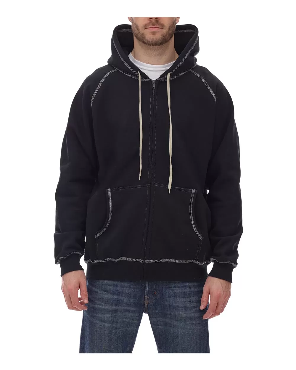 King Fashion KP8017 Extra Heavy Full-Zip Hooded Sweatshirt