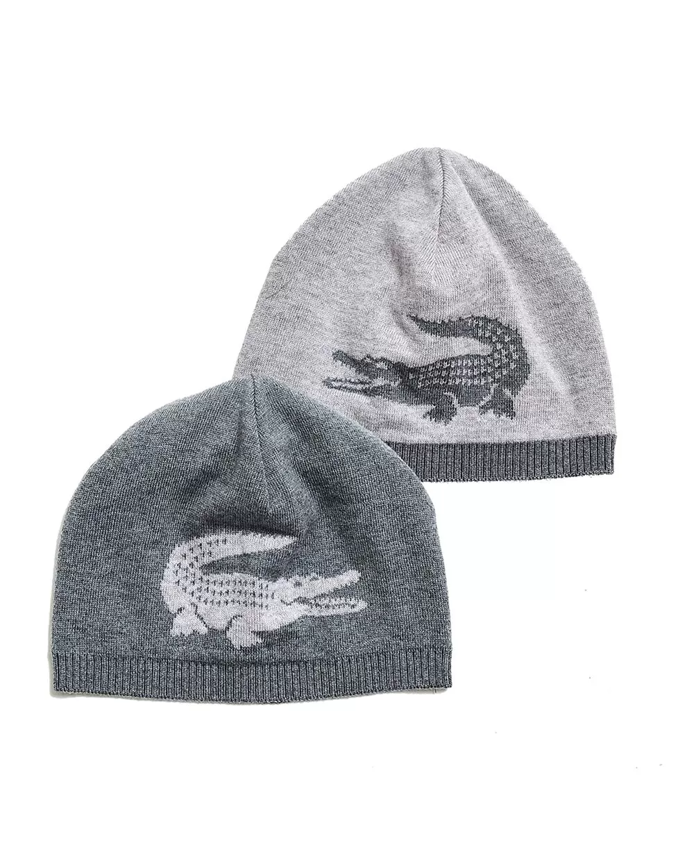 Lacoste RB3531-51 Reversible Jacquard Crocodile Beanie