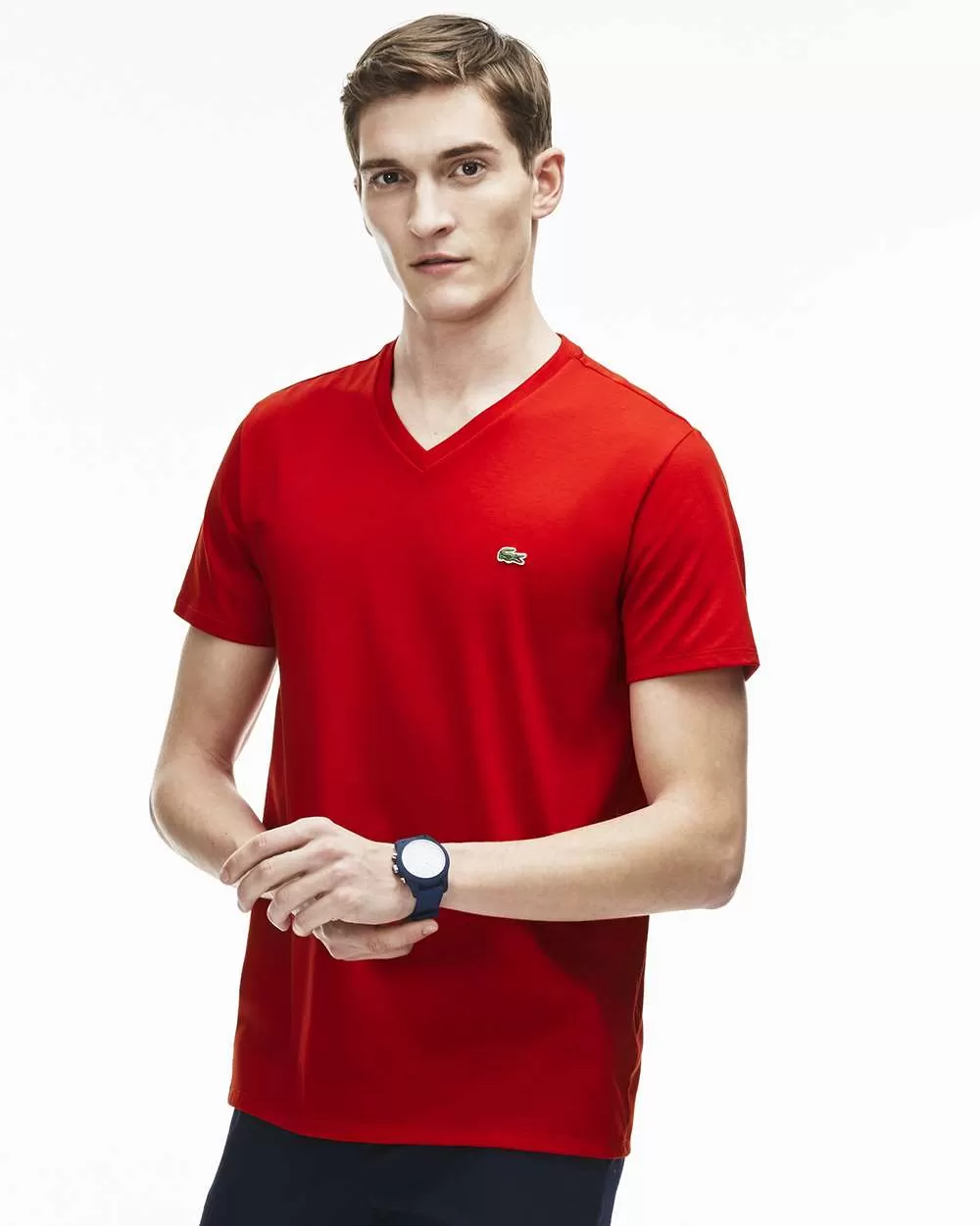 Lacoste TH6710-51 Pima Cotton V-Neck T-Shirt