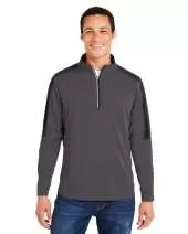 Core365 CE404 Men's Market Snag Protect Mesh Colorblock Quarter-Zip