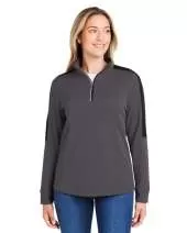 Core365 CE404W Ladies' Market Snag Protect Mesh Colorblock Quarter-Zip